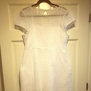 J Crew white eyelet dress size 14